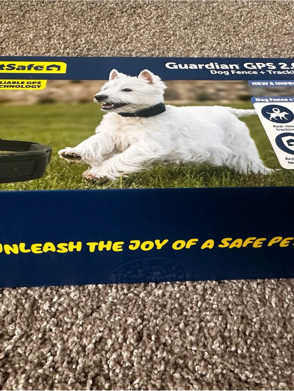 PetSafe Guardian GPS Dog Fence Collar - Black and Blue Packaging